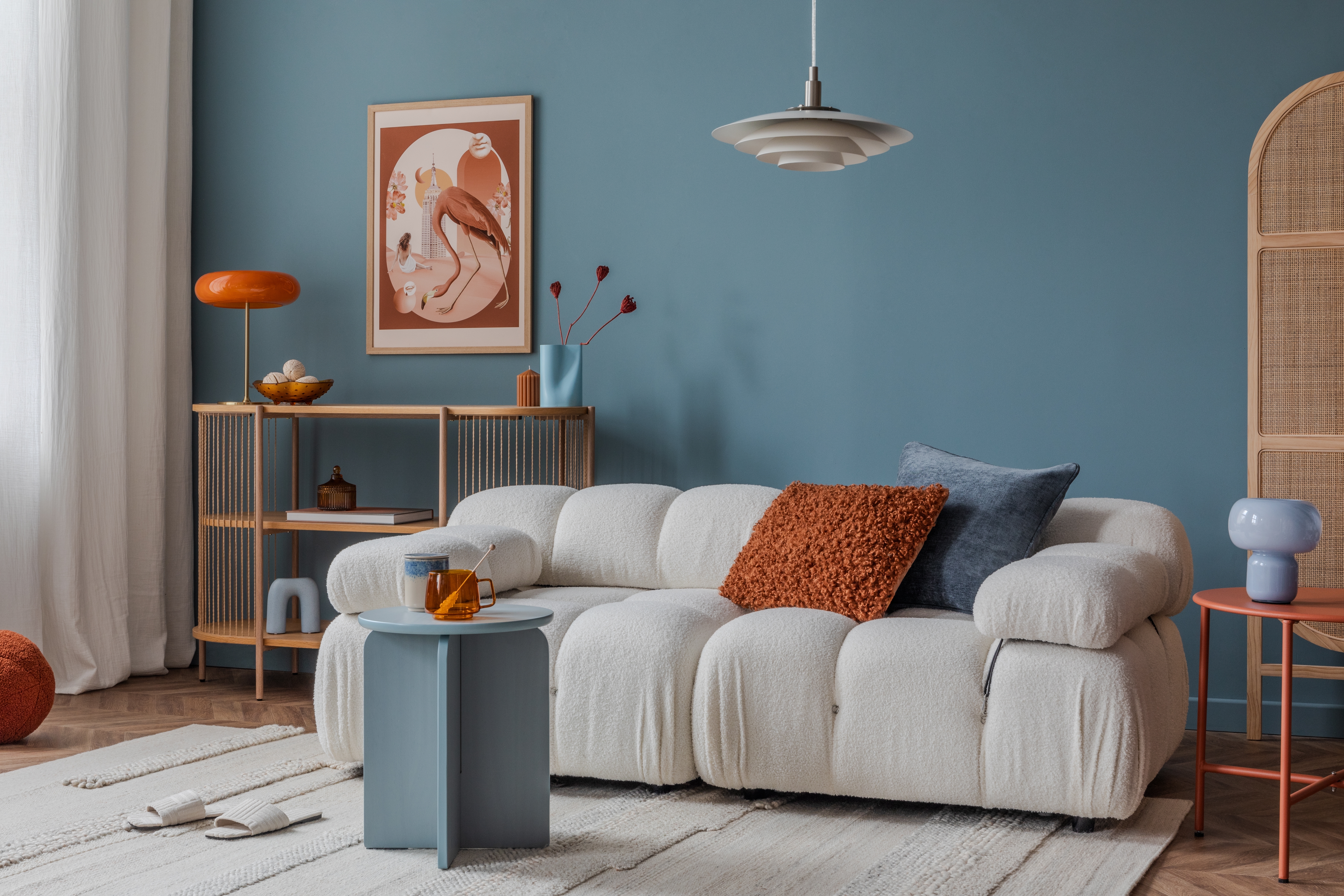 Beautiful clean living room interior